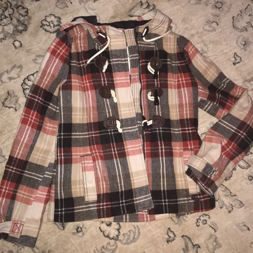 Plaid Wool Coat